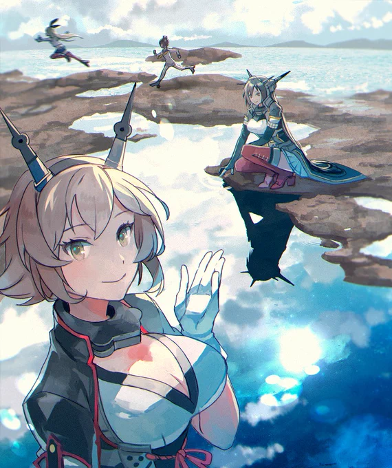 艦これ描き始めのころに描いてた絵をリメイクして描き直したい気持ちあります。これとか。 