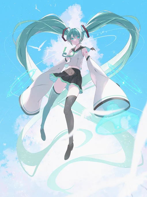 袖長ミクさん#初音ミク 