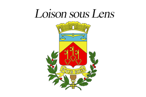 Vexillologie's tweet photo. Le drapeau de #LoisonSousLens (@pasdecalais62/@hautsdefrance) entre sur liste & carte drapeaux communaux 🇫🇷. Rappel:🛡️ & fond uni = notre note de 1/5 niveau design en #Vexillologie. L'Armorié (🖌️@nashtags) serait mieux. Merci @OlivierTouzeau pour info!👉https://t.co/lnFz90tJUE https://t.co/L8s6I4nTa6