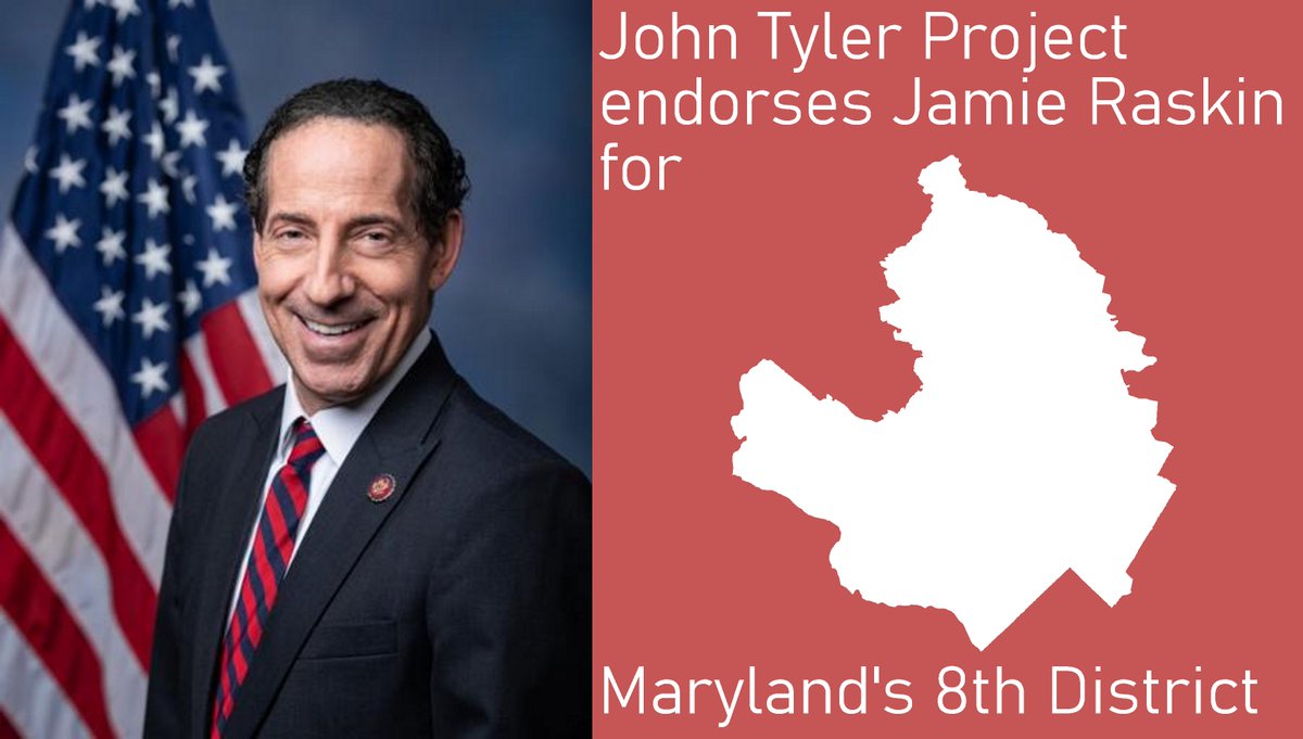ProjectJTyler's tweet photo. The John Tyler Project is proud to endorsing @jamie_raskin! Raskin spends his time being performative and pandering to resist libs while neglecting the rest of his district, especially the parts that don't vote for him. We will always support politicians who neglect their voters. https://t.co/kgM7P9Kkra