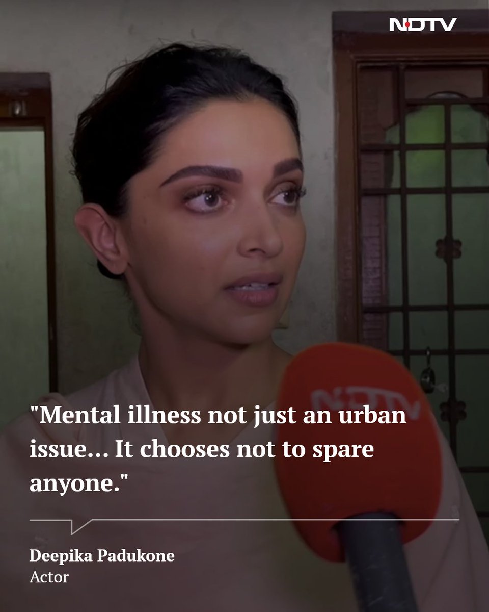 ndtv's tweet photo. #NDTVExclusive | @deepikapadukone speaks to NDTV ahead of #WorldMentalHealthDay https://t.co/teNQGDbOe4