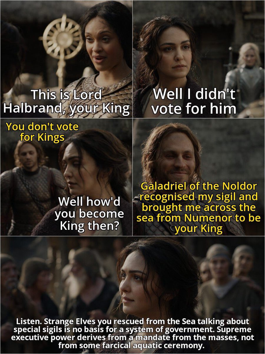 liam_sieg's tweet image. IDK who made it, but this is a god-tier #RingsofPower meme.