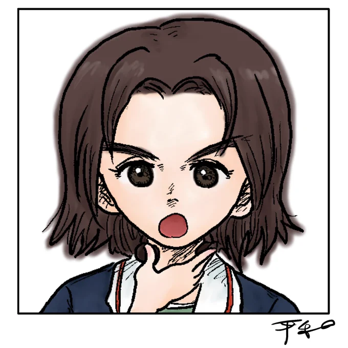 #ガルパン  澤梓と丸山紗希。