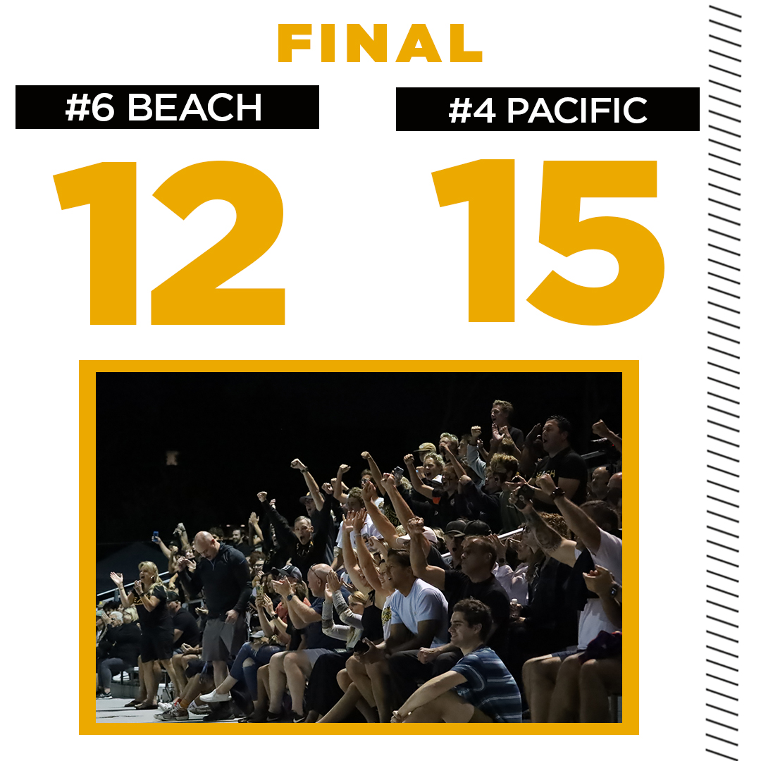 Thank you to the 600 strong who came out to support us tonight! Came up just short but an unreal atmosphere at the Ken Lindgren Aquatics Center. #GoBeach
