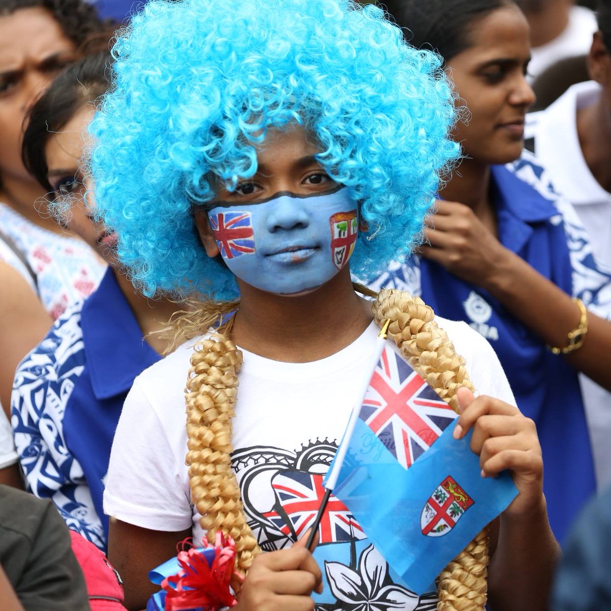 EXPLOREFiji's tweet photo. Bring out your blue flags 🇫🇯 and fly them proudly! Let's celebrate Fiji Day as our nation turns 52 on October 10th. It's a public holiday. #explorefiji #explorefijionline #IndependenceDay #bula #tourism #travel #bluepacific
#multiethnic 
📸Allan Stephen &amp; Nadi Bay Resort Hotel. https://t.co/Zgeq6bc93B