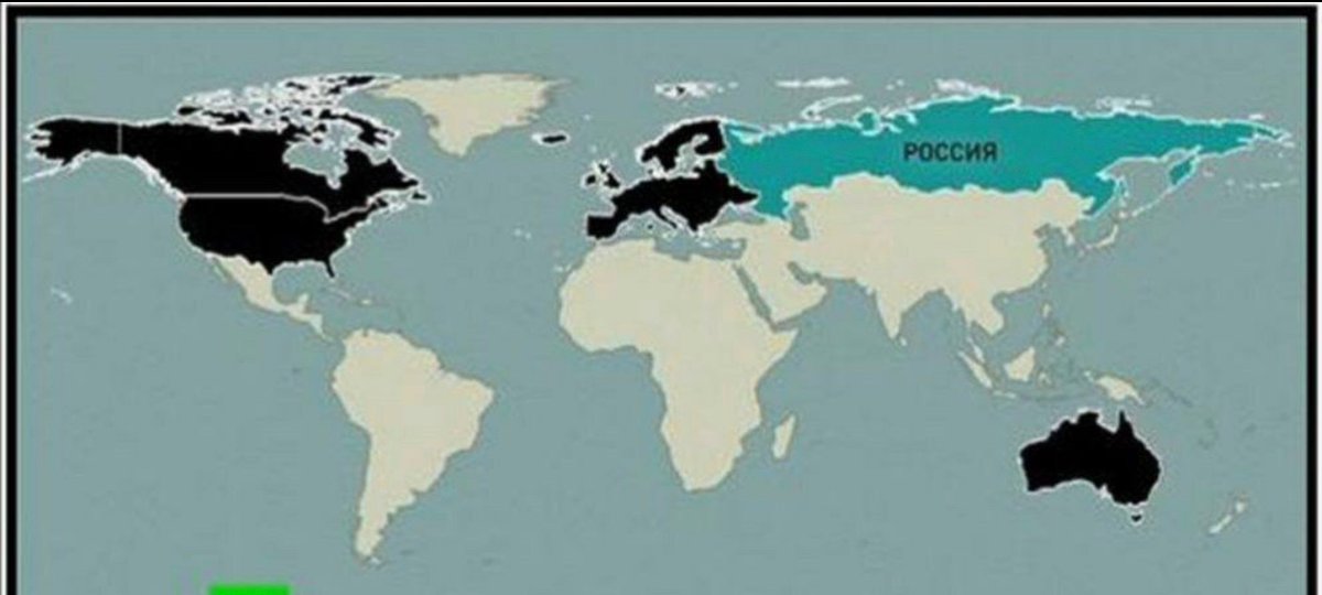 AlienorAubigne's tweet image. « Le monde entier a isolé la Russie » 

« Le monde entier », sur la carte, en noir