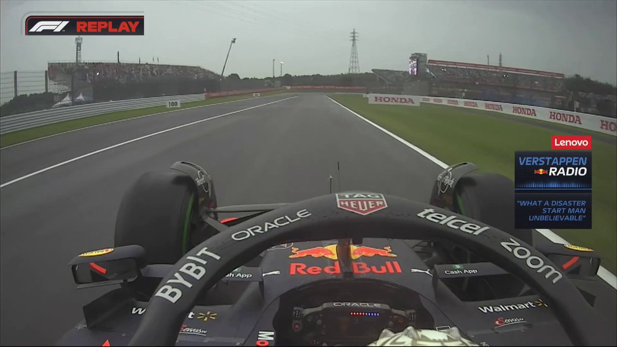 SkySportsF1's tweet photo. "What a disaster start man, unbelievable" 😩

Max's practice start wasn't to his liking 👀 https://t.co/lQTiQgj5OJ