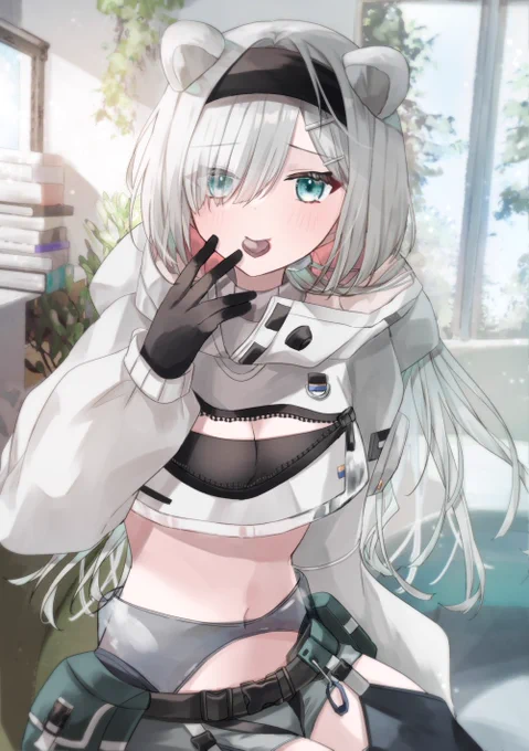 お菓子全部食べちゃうオーロラかわいい #アークナイツ #明日方舟 