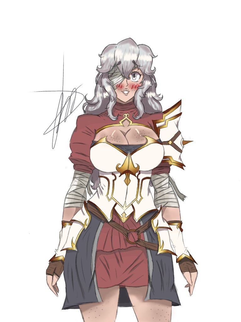 Después de medio año (de dejarla abandonada) Alfin la terminé una de mis protagonistas femeninas #draw #OC