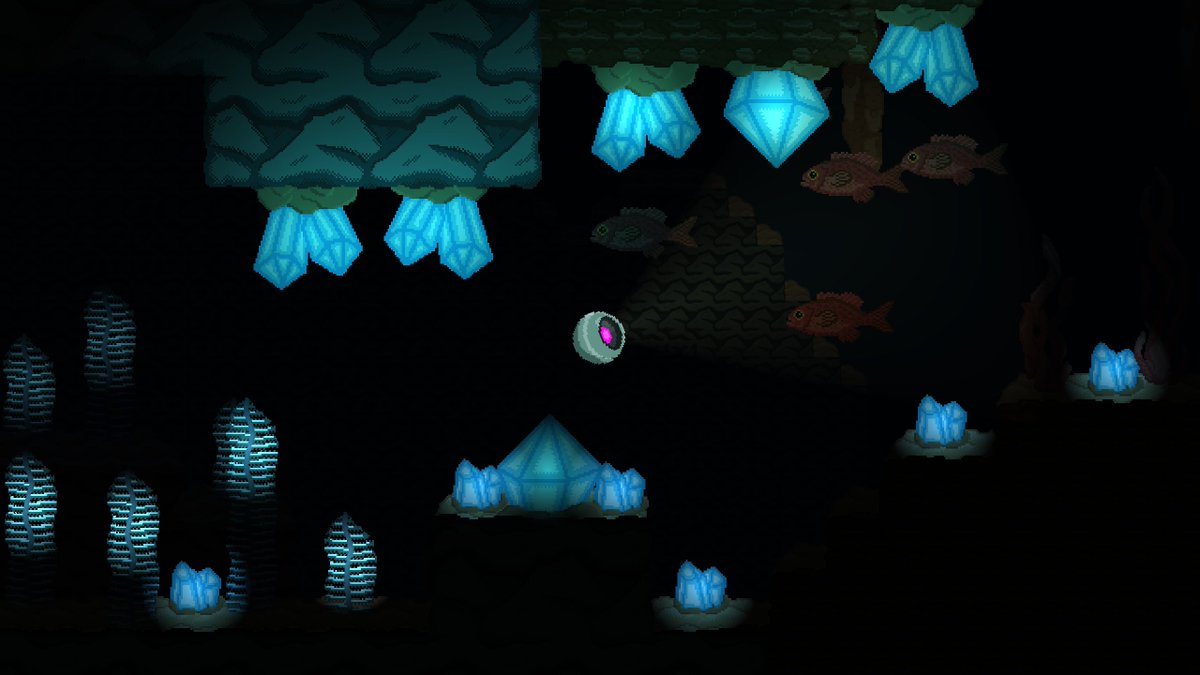 WallyDogGames's tweet photo. A bit late, but still Saturday here! Today, a closer look at the glimmerferns of the bioluminescent forest region.

https://t.co/wERRHeMcqF #outnow #indiedev #gamedev #pixelart #screenshotsaturday https://t.co/xXzK6KjocO