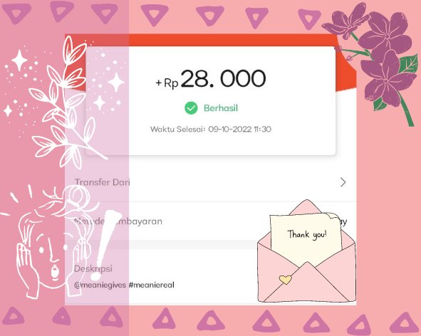 heyarleen's tweet photo. Alhamdulillah dapat notif win dari kak @meaniegives 💜💚
Makasi banyak ya buat saldo jajannya hihi semoga hari ini lancar selalu dan banyak sponsor datang. aamiin 🤍

#meaniereal
https://t.co/PpDajbXSb3 https://t.co/2kcdEq99ly