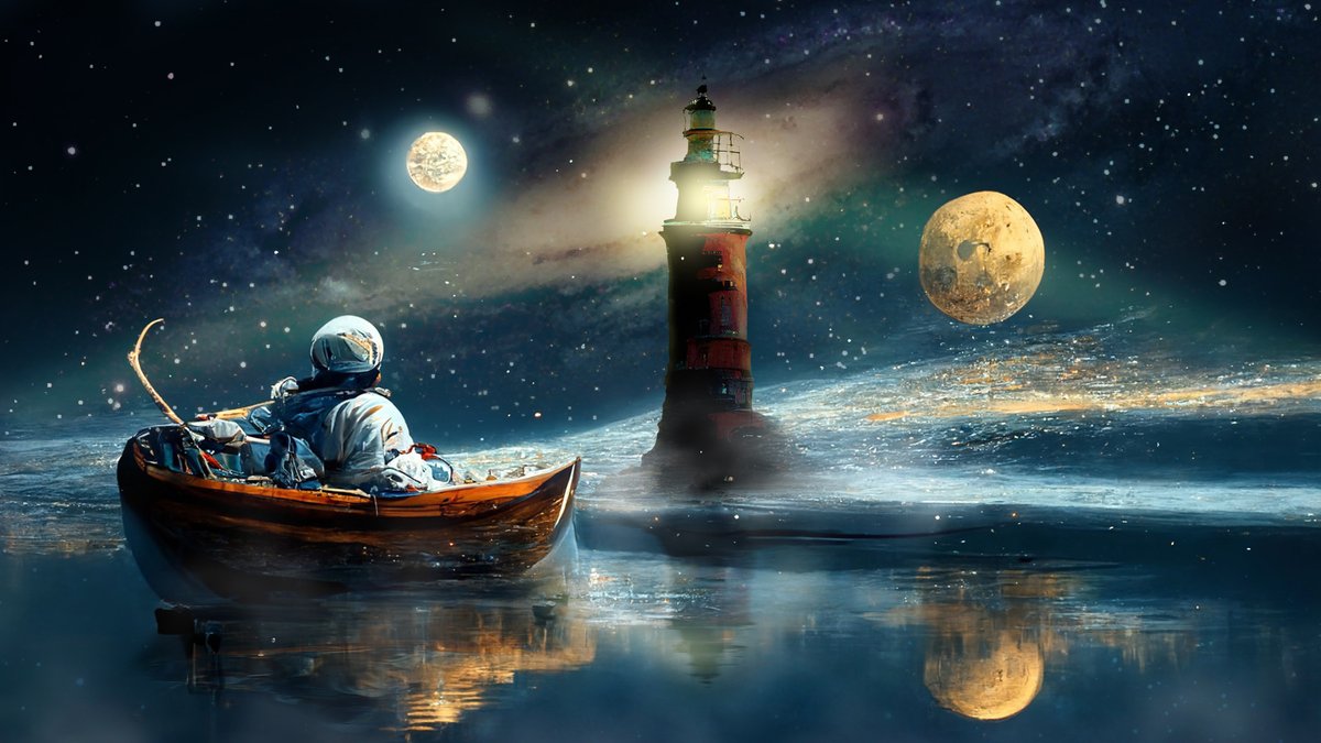 The_Mirom's tweet photo. ⭐️💎#CryptoLighthouse 335 - Astronaut relax💎⭐️
Even astronauts need a lighthouse. Going into the unknown depths of space, it is always nice to see the cozy and saving light of the Lighthouse.
0.01eth
#openseanft #aiNFTart #NFTCommunity
https://t.co/HEwL2gBsJM https://t.co/v4mdMyM4ZJ