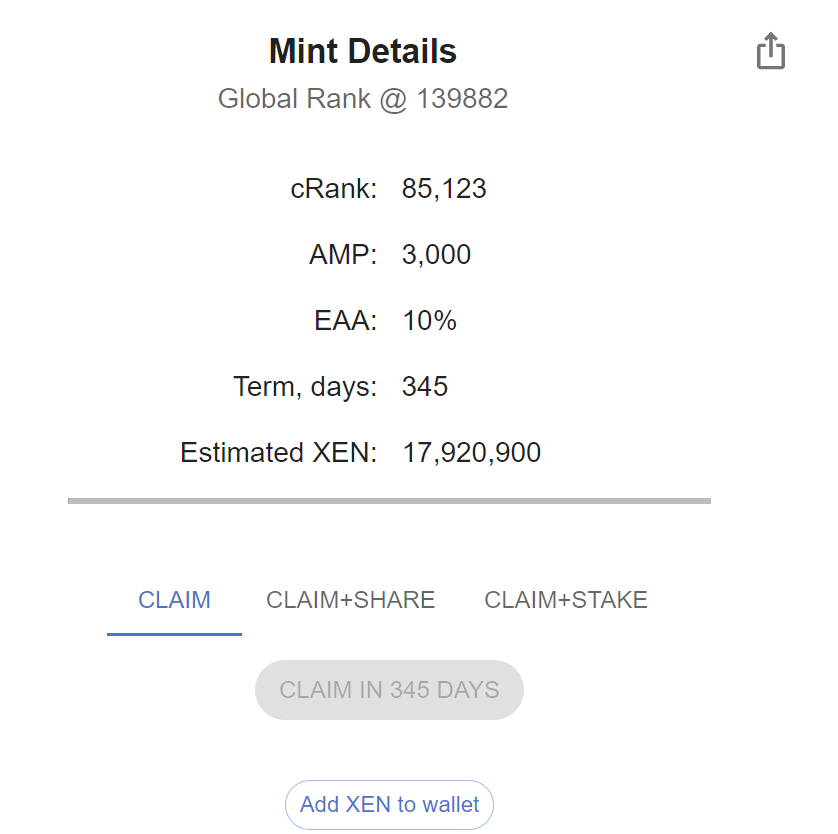 今天全网都是关于XEN的消息，整理了几个关于XEN工具，有需要的拿走：
Mint free XEN: xen.network/mainnet/mint
XEN看板：dune.com/sixdegree/xen-…
XEN 预估计算器：faircrypto.org/xen/calc

#Airdrop #crypto #ETH #BTC #NFTs #giveway #XEN