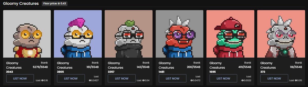 solamidotcom's tweet photo. Doubling down on my call of @gloomycreatures these mfs gonna take off. Should I buy more? https://t.co/S736LoYBFD
