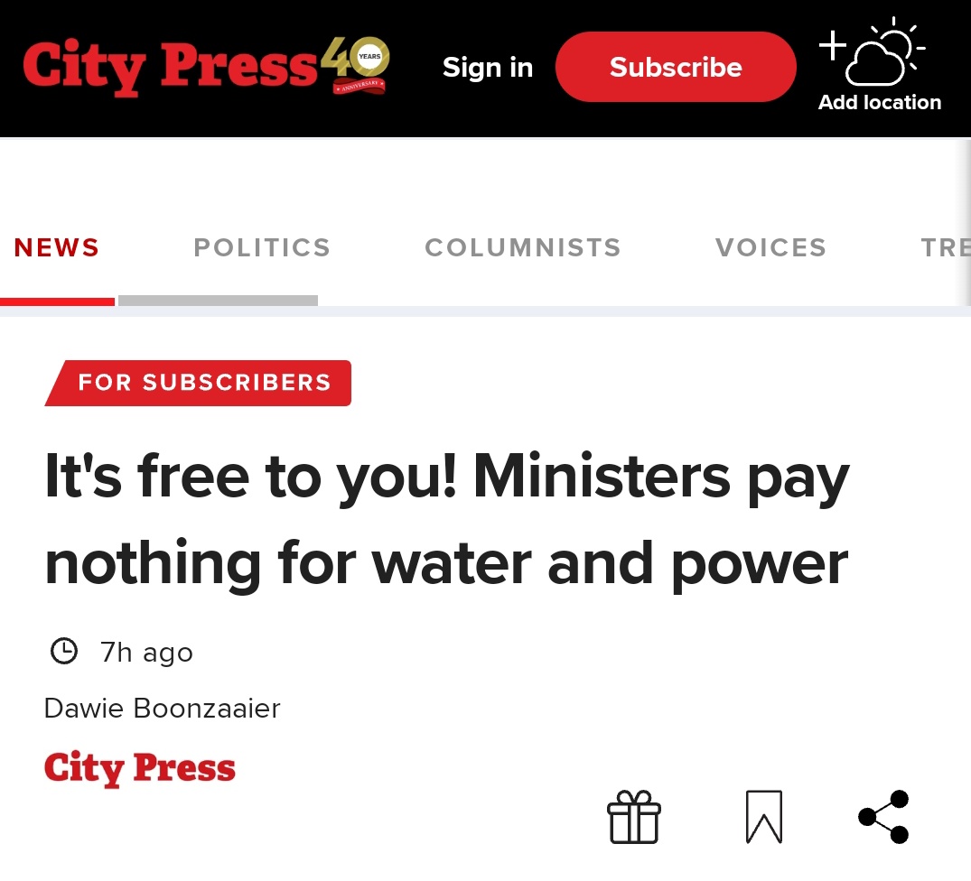 If true then this government officials only cares about self enrichment, luxury &amp; freebies. There is no way that you are more focused on comfort living than improving the lives of South Africans. This is ridiculous and heartbreaking. We don't have leaders, we have greedy beings.