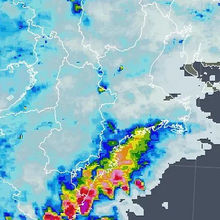 1時間後の予想だけど下から赤い奴が来てるし厳しいか…? 