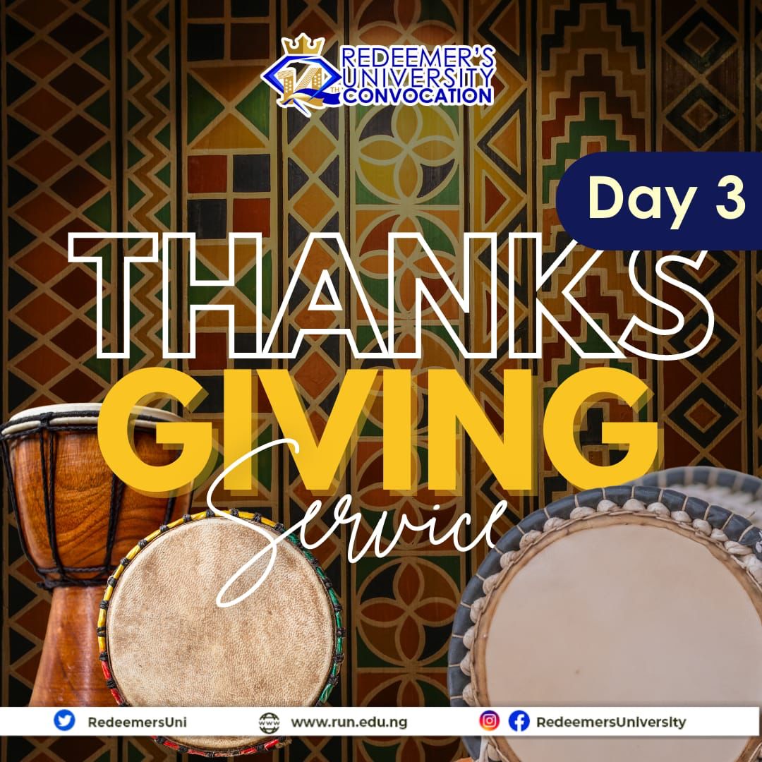 RedeemersUni's tweet photo. Still in the spirit of counting down to the grand finale, today we are coming together as a university to give thanks to God for how far he has brought us!
#redeemersuniversity
#insiderun
#14thconvocation
#Diamondset22 https://t.co/ri0DVkRdXt