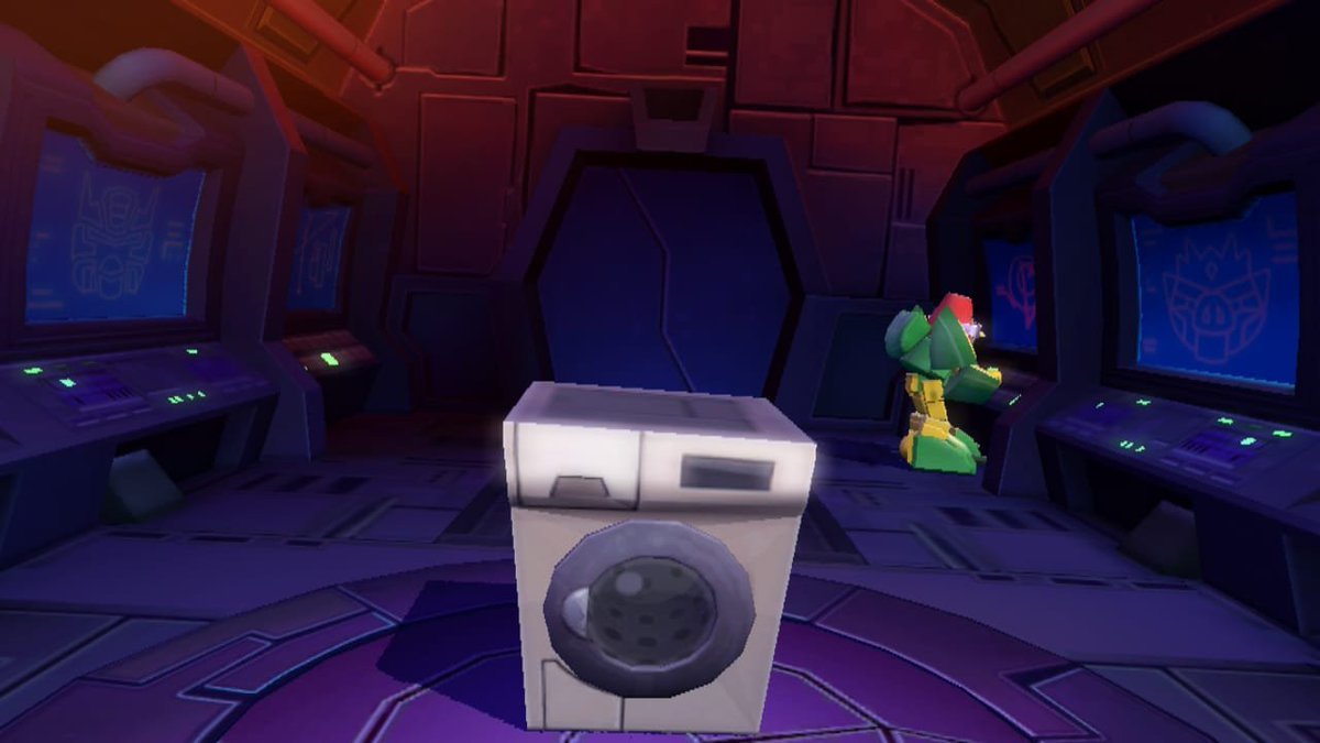 in Angry Birds Transformers, there are missiles that force you to transform into a washing machine that can't attack for a few seconds. Clearing a level in washing machine form also has a unique animation.
