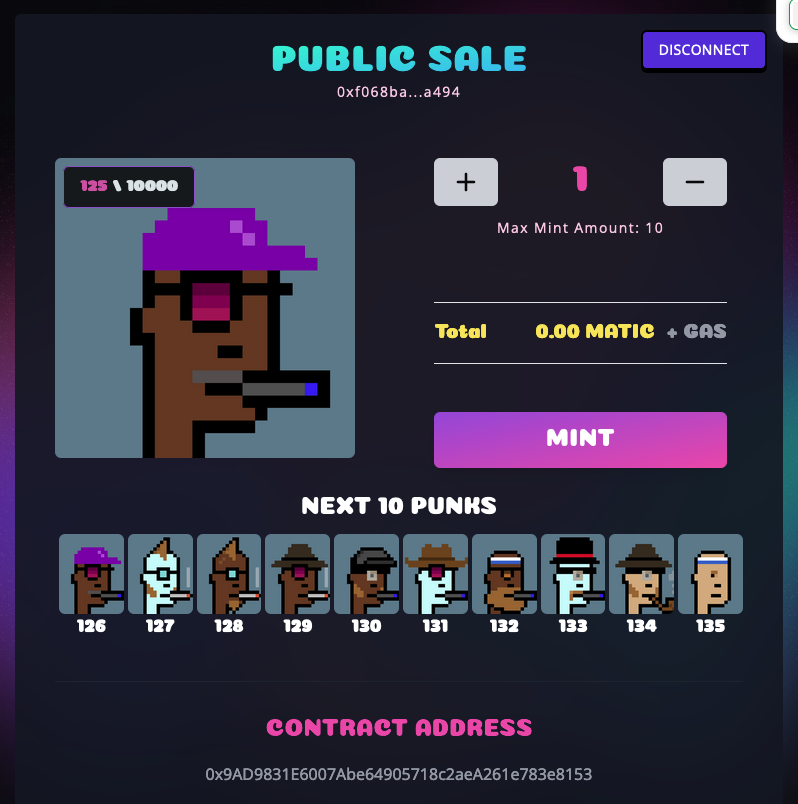 OneEyePunks's tweet photo. Mint are available for public

#CryptoPhunks #Phunks #NFTs #NFT #NFTGiveaway #NFTCommunity #pixelartist #pixelartnft #NFTartists #nftarti̇st @OneEyePunks

https://t.co/OEj4pRO3HS https://t.co/Yozuapf1YX