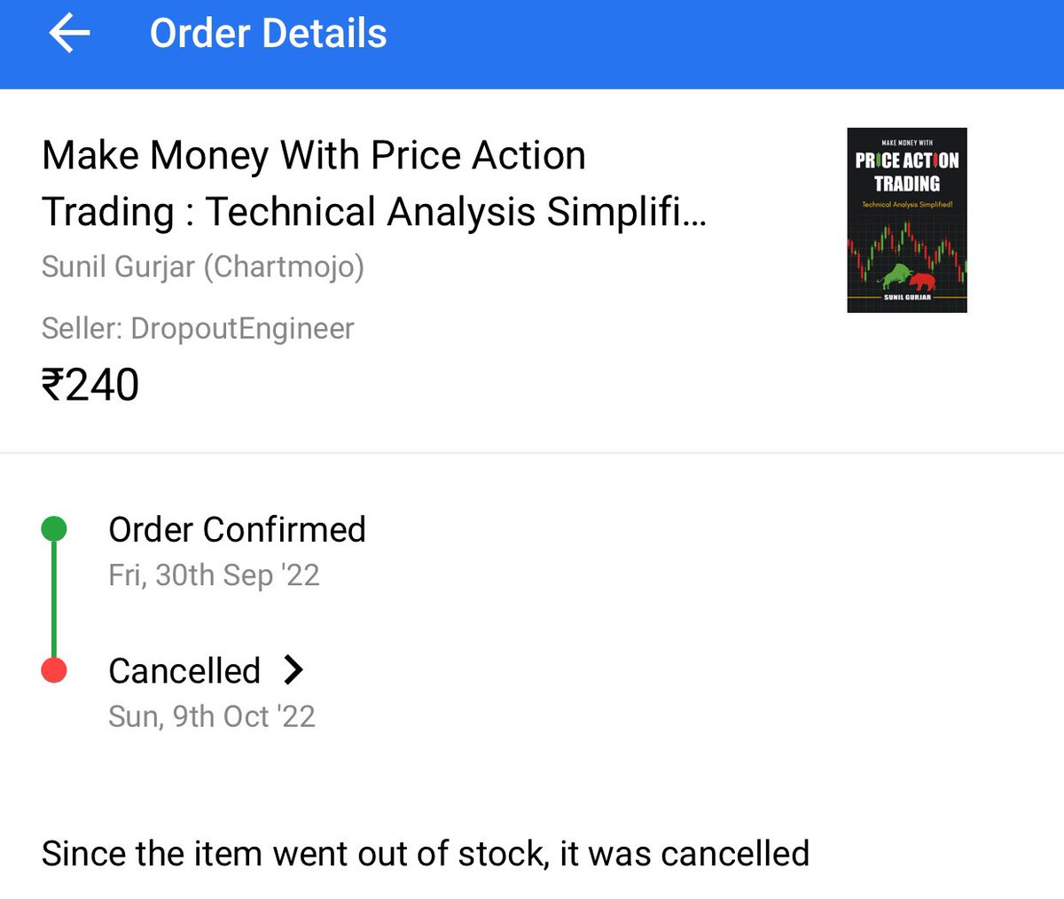 DigitalSantosh's tweet photo. Hello @Flipkart May i know why for the unknown reasons the products are getting cancelled even at the final point of delivery. And it has occured with most of the people. Your SALE is a SCAM. #flipkartscam #FlipkartDoglaHai #FlipkartChorHai 
@flipkartsupport https://t.co/7Q21jIkIZ4