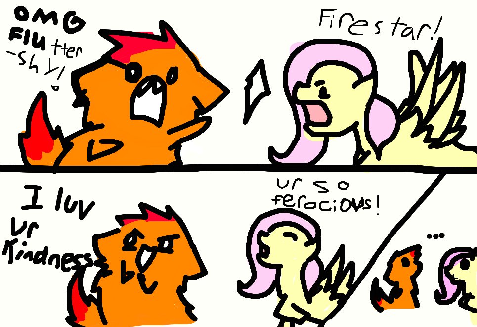 before I go to sleep it's so critical to me I post these comics I found that I did on deviantart when I was 12 for warrior cats. Perfectly representing the grip Random XD humour had on me 