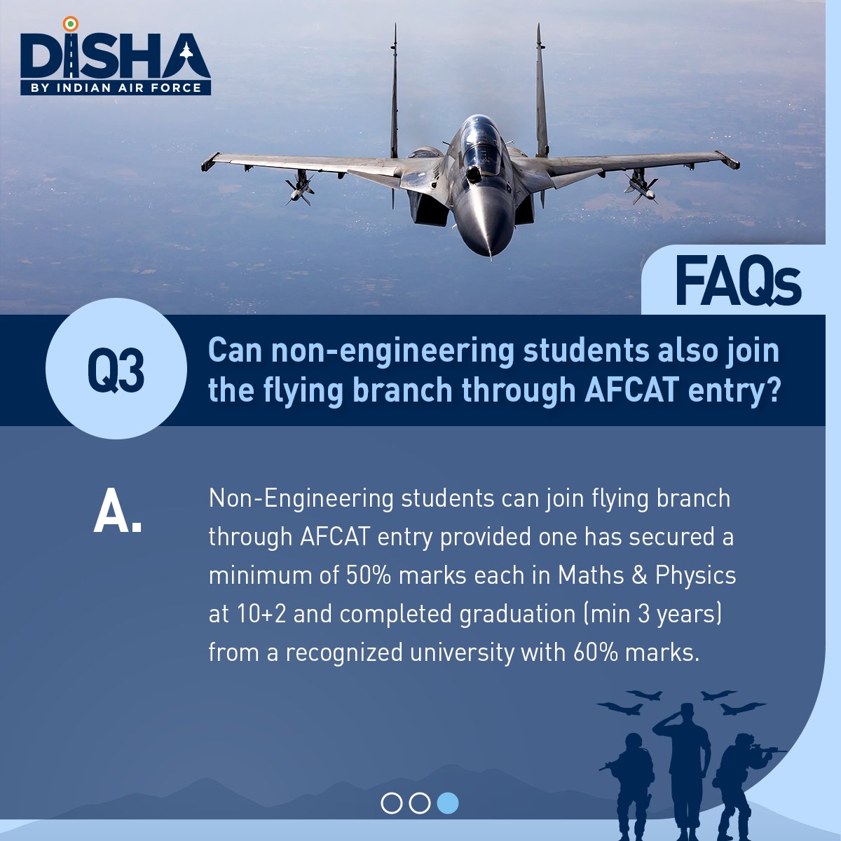 CareerinIAF's tweet photo. Answering some common questions regarding the flying branch. Still doubtful? Leave your queries in the comments section.
 
To join the Indian Air Force as an officer, please visit: https://t.co/VeFpy14xit

#IAF #IndianAirForce #DISHAbyIndianAirForce #IAFFacts #FAQs https://t.co/tYLMra4XEt