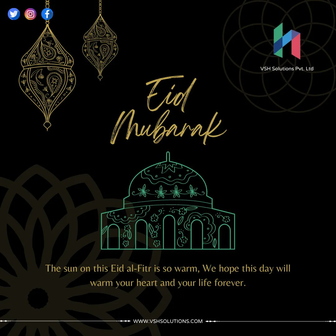 vshsolutions's tweet photo. The VSH family wishes you happiness and good health on this special day. Eid Mubarak!

#eid#eidmubarak#india#ramadan#eidoutfit#mubarak https://t.co/Jq5BY1Ccqe