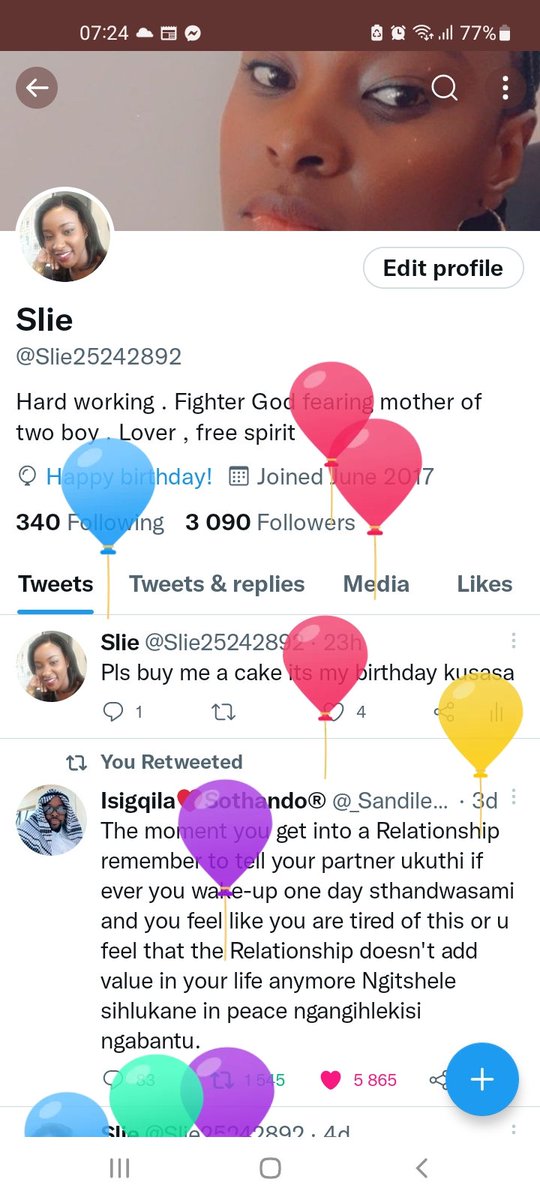 Woke up to balloons. Happy birthday to myself. Yho girl we have been through alot but we still standing