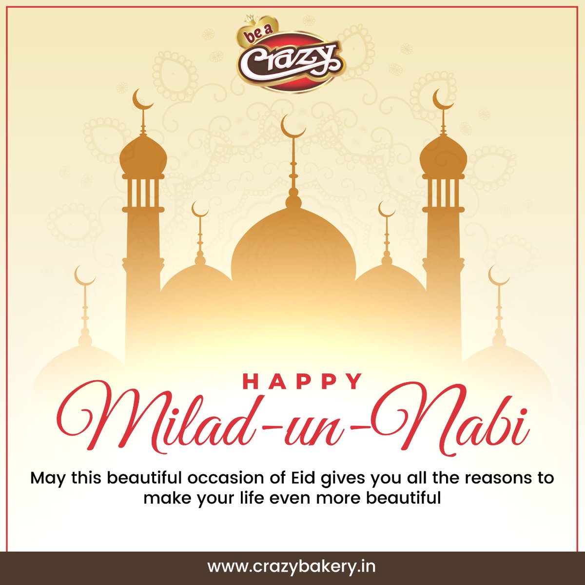 CrazyBakery1's tweet photo. May this beautiful occasion of Eid gives you all the reasons to make your life even more beautiful.
Happy Milad-un-Nabi!

https://t.co/rBKISNTlOG

#Eid #HappyEid #EidUnNabi #Eid2022 #CrazyBakery #BeACrazy  #Gorakhpur #UP https://t.co/tgirvmKQvC
