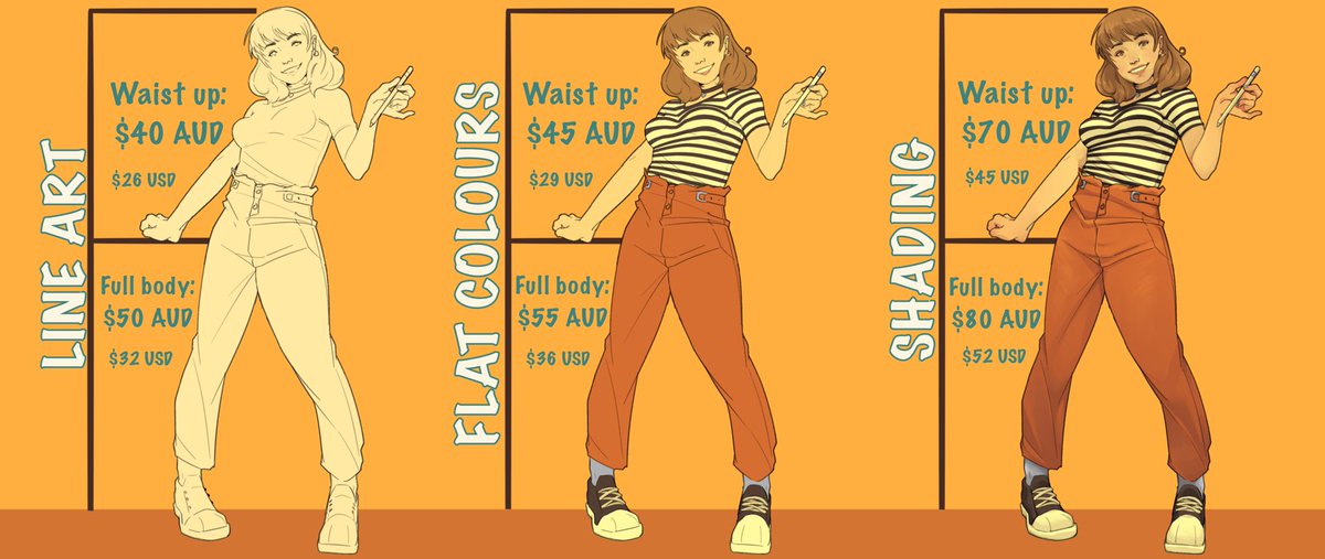 Lottie_Emie's tweet photo. 3 slots available!
Been missing doing comms and desperately needed to update my info sheet, really happy with this version! 
Retweets appreciated 💕
#commissions #art https://t.co/KOjgezAKR7