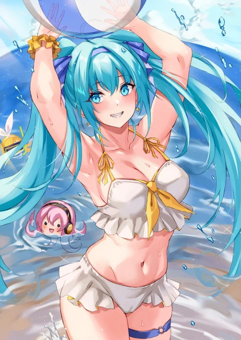 #あなたのあお色の作品を見せてください  #初音ミク 青が一番好きな色です! 