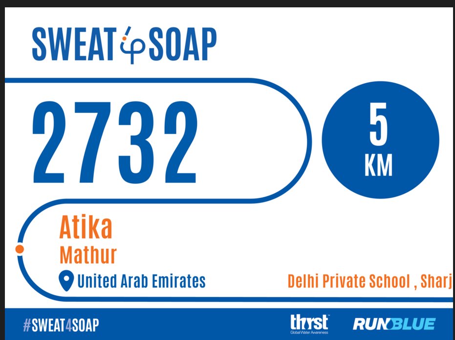 MathurAtika's tweet photo. Lets run for #Sweat4Soap. https://t.co/0ffGLsaao5