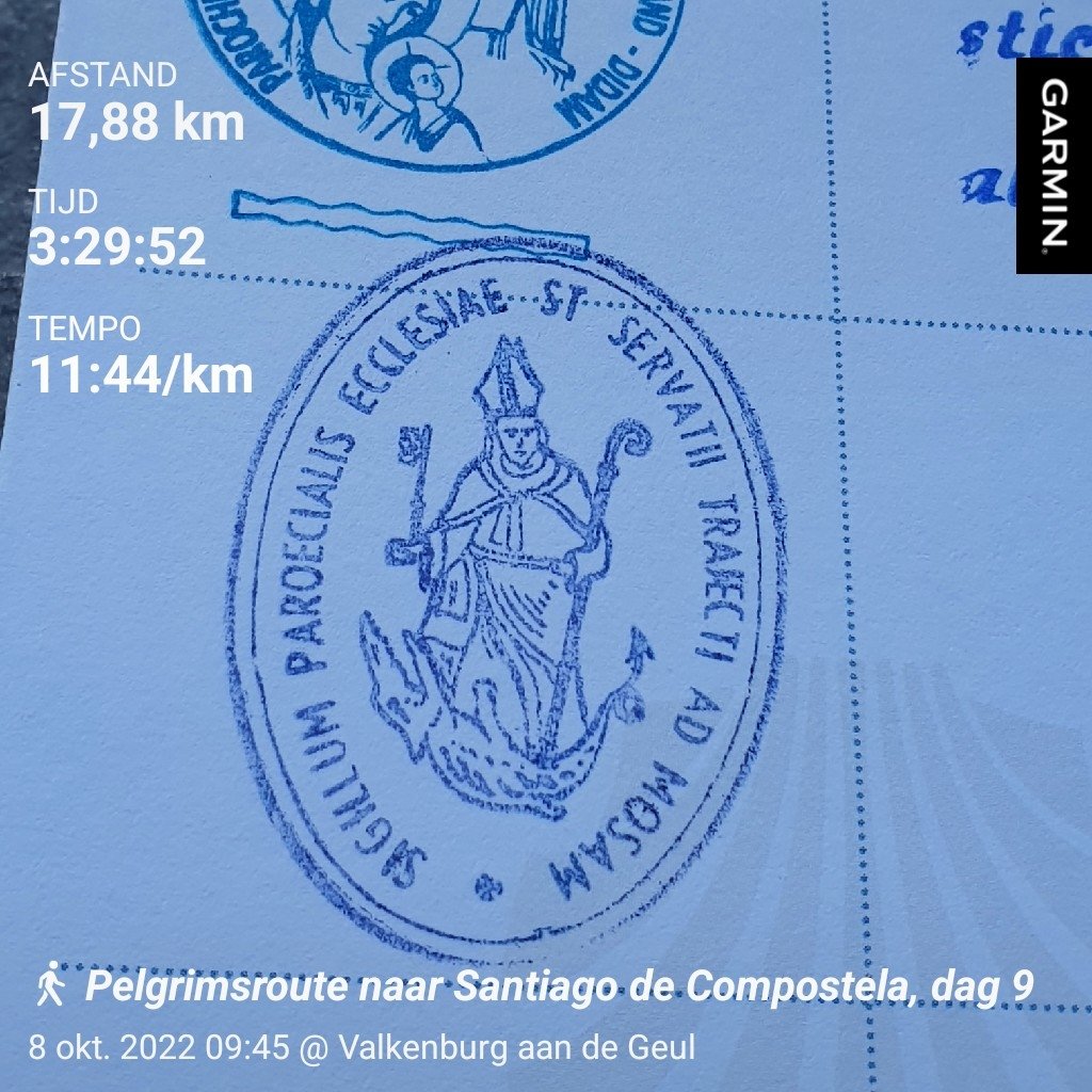 #Pelgrimsroute naar #Santiago de #Compostela, dag 9

#Houthem - #Maastricht: 17,88 km

#SantiagoDeCompostela