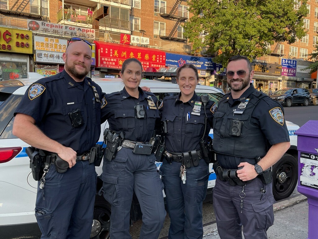 NYPD109Pct's tweet photo. Recently, Your 109 Domestic Violence officers and Auxiliary’s participated in the Korean American Family Service Center’s silent walk through Flushing #NYPDDV #109precinct https://t.co/5BF9nR5a22
