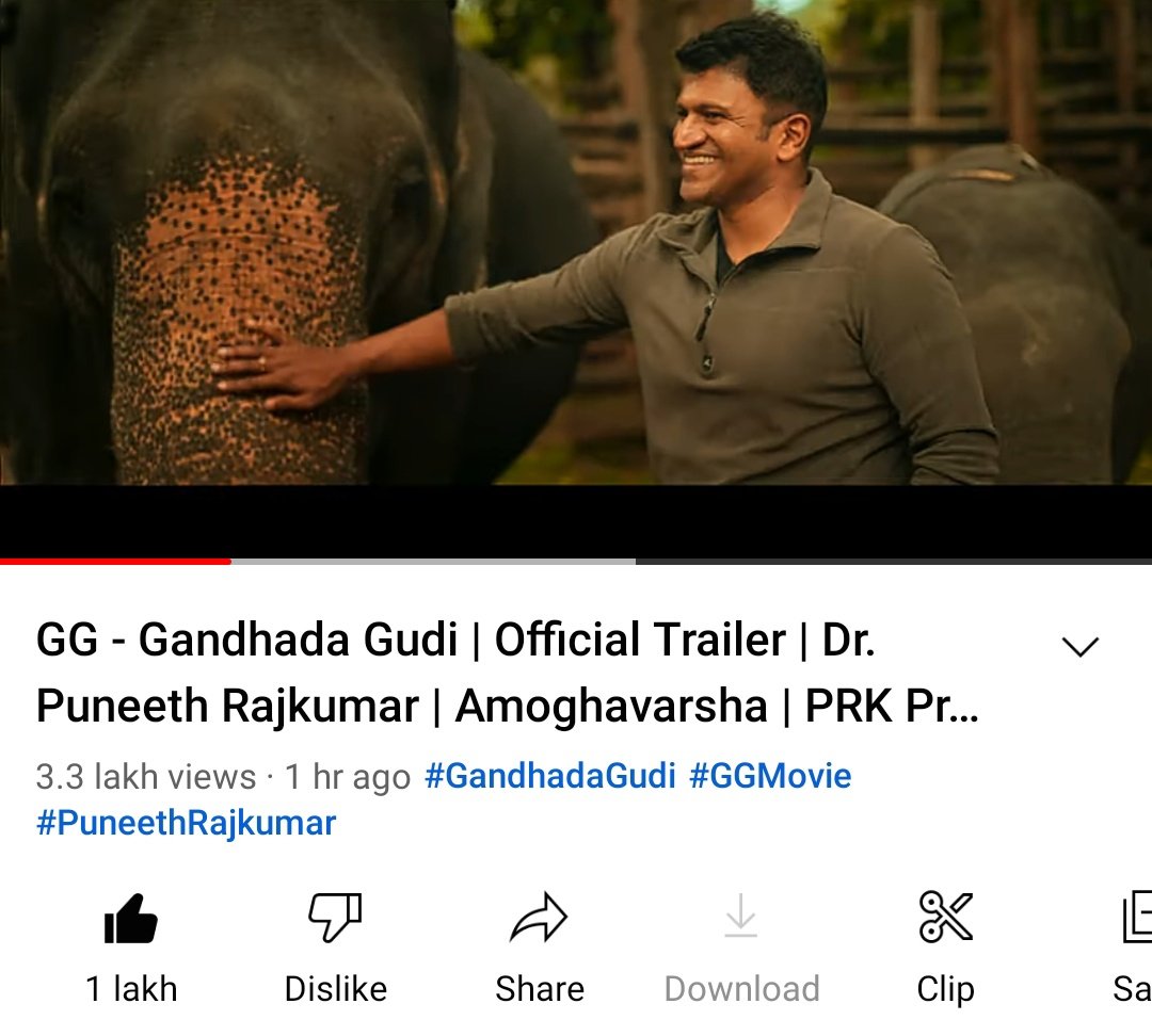 100k Likes In 1 Hour 🔥

Trailer Link - youtu.be/UdPisHeGMQM

#DrPuneethRajkumar #GandhadaGudiTrailer #GandhadaGudi