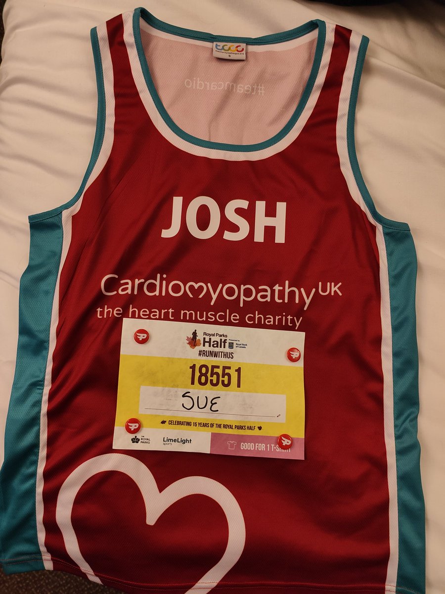 SteveDeakin7's tweet photo. Feeling Proud of @SuzanneDeakin almost time for the @RoyalParksHalf for @teffers15 and @Cardiomyopathy @Run_Mummy_Run #18551 #runforjosh https://t.co/fAYyTc3dnE