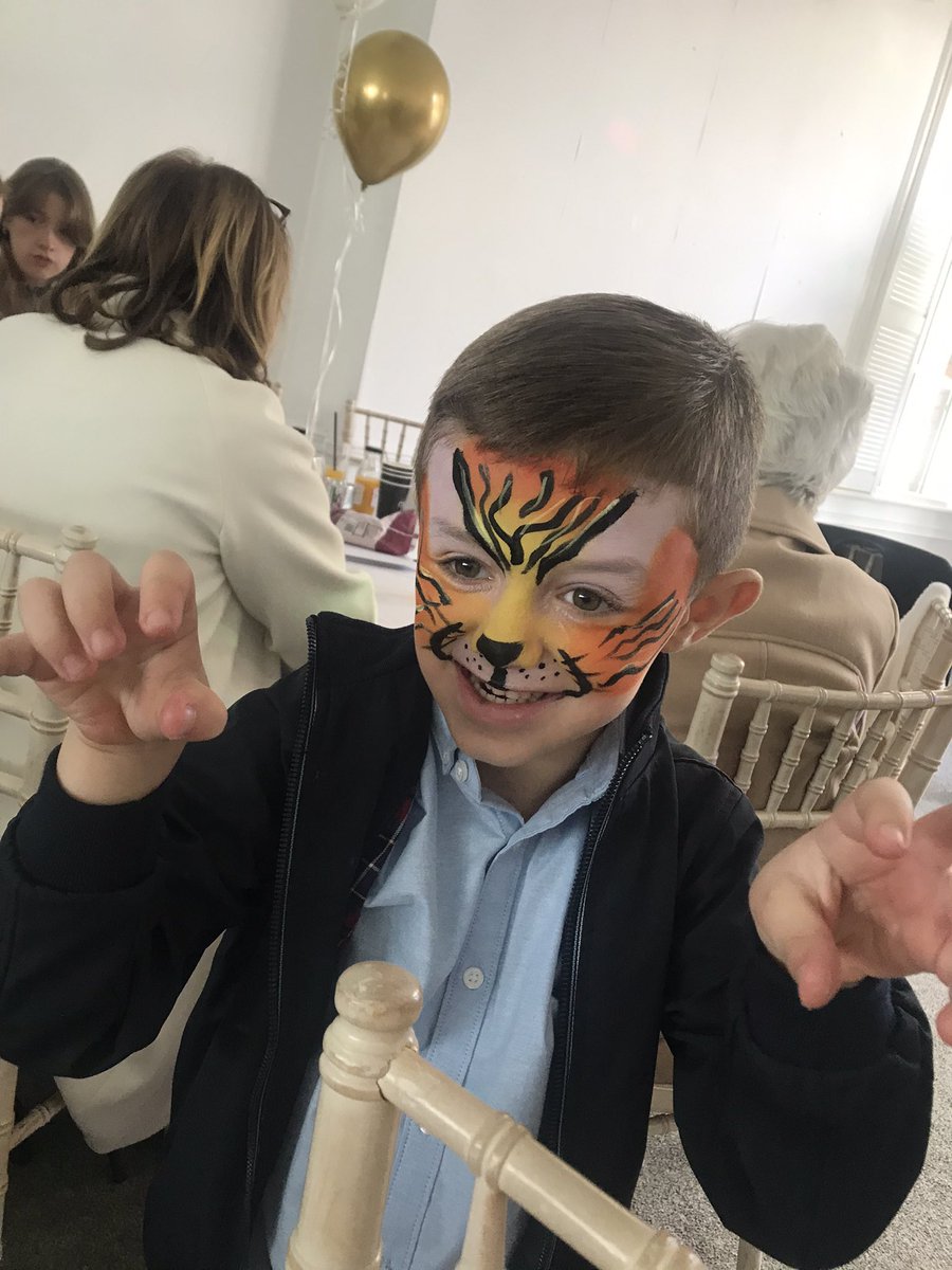 elsied27's tweet photo. Finn wanted to be a Tiger at his friend Ophelia’s Christening #tigerclass @MissBoyd_22 https://t.co/KEDWLB0BWl