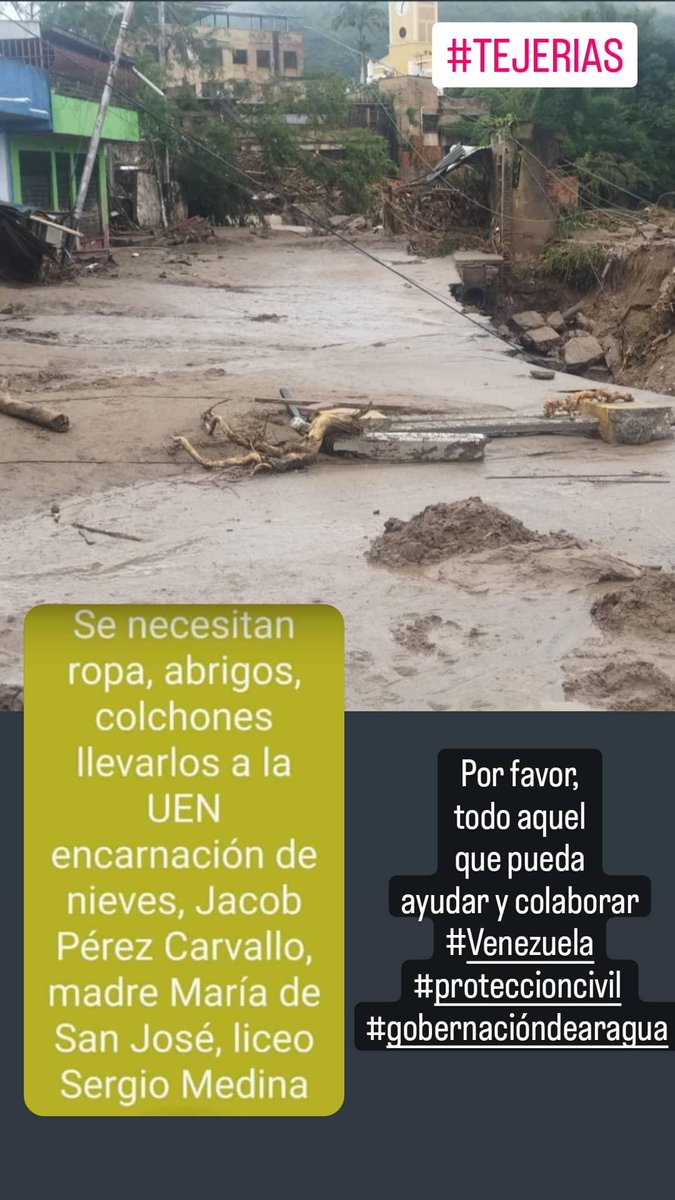 Veronicagg94's tweet photo. #Tejerias por favor rettwiteemos 🙏
El pueblo de #tejerias necesita mucha ayuda, hay muchos desaparecidos. https://t.co/kTVCih76X9