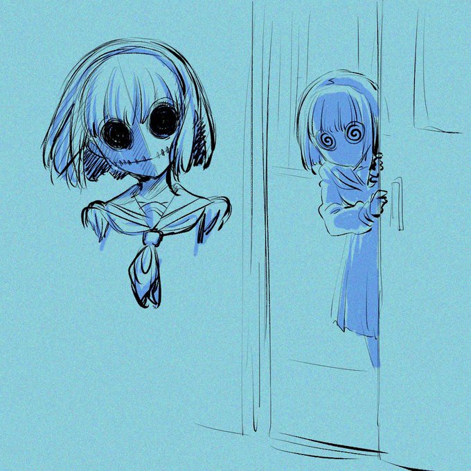 #仮面の人 で思い出したけど #グランベルム の脚本会議で仮面の女性キャラをかなり推してたんですよね〜😇これ↓は一案で出した学校の怪談的なパターン 