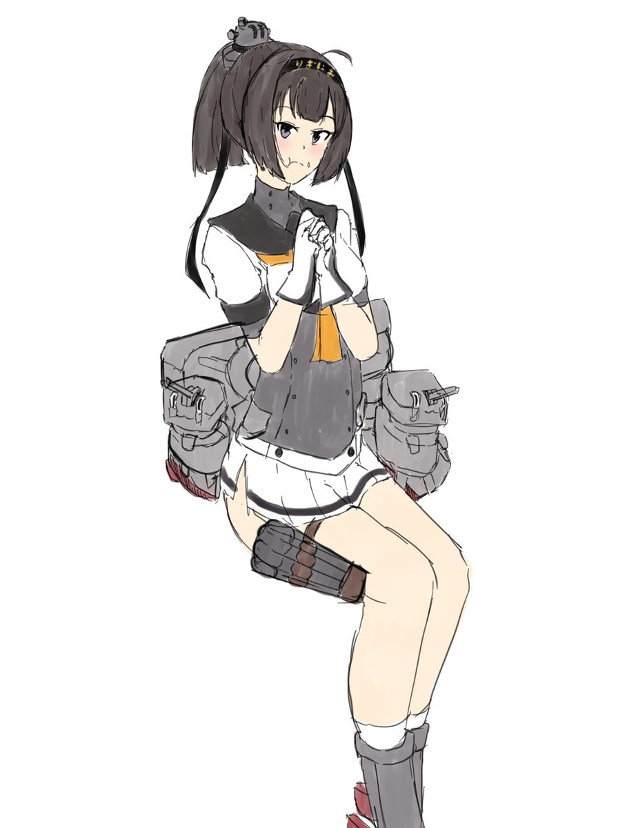 秋月(艦これ) 「長10cm砲ちゃんまで描いたのは初めて 」|ベルクート@艦これ絵描きのイラスト