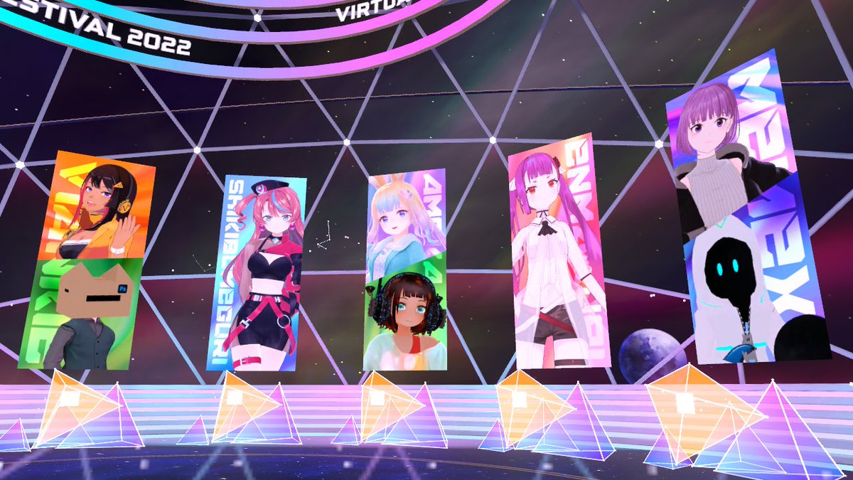 SUSABI_VRC's tweet photo. ここの出演者表示ゾーン好き。
#VRMF https://t.co/cVVrRvTf9O