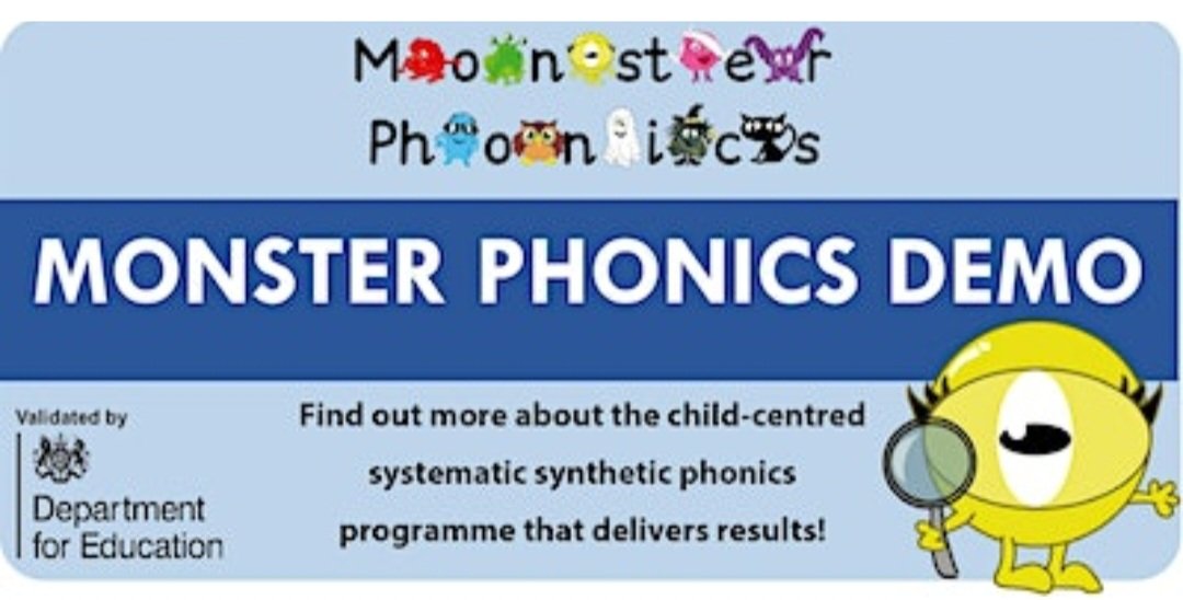 MonsterPhonics's tweet image. Join our next Schools Demo on Thursday 13th at 8pm! Find out how Monster Phonics significantly improves engagement and results.
eventbrite.co.uk/e/schools-demo… #phonics #ssp #phonicsprogramme