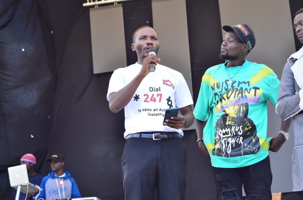 UgEquityBank's tweet photo. The Ekikudhuko Kya Busoga Festival is still on, live at Bugembe stadium in Jinja! 

Team Equity is on ground to support with account opening and to spread the gospel of *247# 

#Equity247 https://t.co/biT5RrIl8j