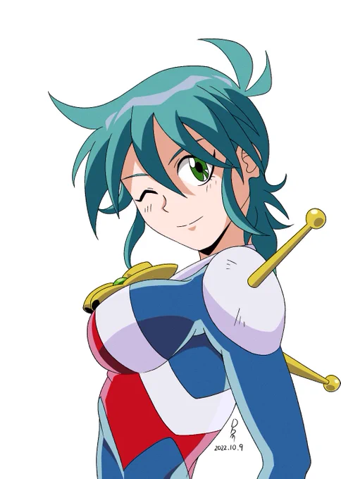 気分転換に練習でアレンビーちゃんのファイティングスーツ描いた#Gガンダム#ファイティングスーツ 