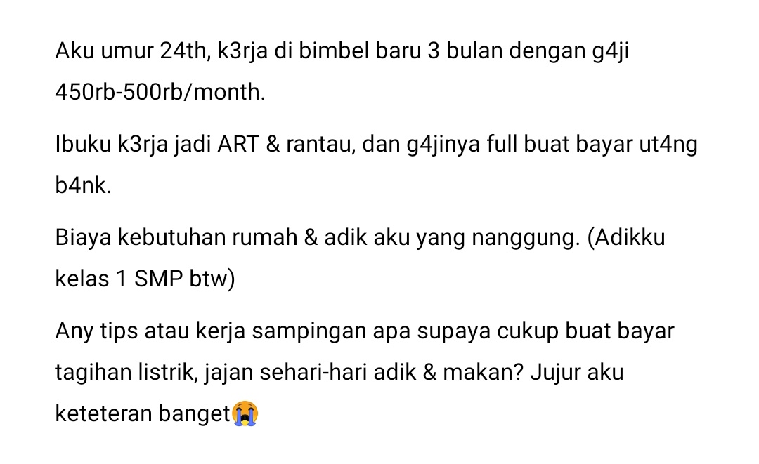 worksfess's tweet photo. Work! CW // Gaji
Plis notice sender guys... https://t.co/bS2Uriudpw