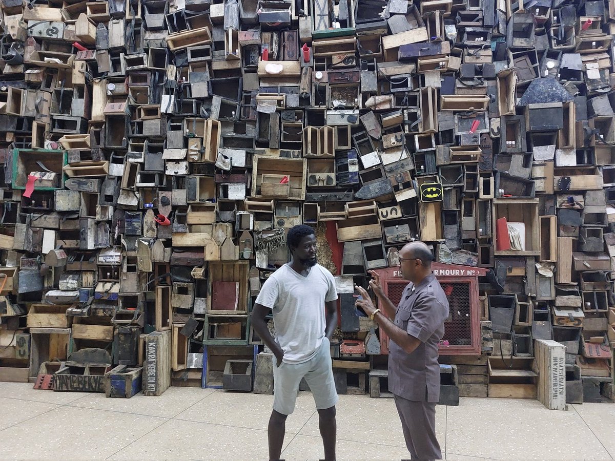 EuropeInGhana's tweet photo. While in Tamale, Ambassador @IrchadR met @ibrahim_mahama founder, #RedClayStudious. They discussed supporting arts and culture, for social cohesion, inclusion and well-being of our communities - already this is a key strategy of the 🇪🇺 EU.

#art #culture #socialcohesion https://t.co/2BlTCCV82m