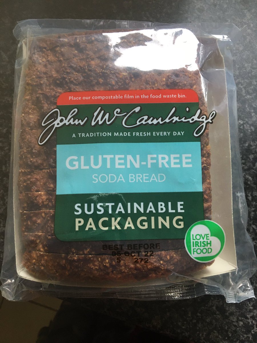 There is nothing quite so bleak as the #glutenfree aisle of a supermarket. This new #GF Soda Bread from @McCambridge1945 is a pleasant exception. #coeliac It is a very decent bread when lightly toasted. From @SuperValuIRL and @lidl_ireland €3.69