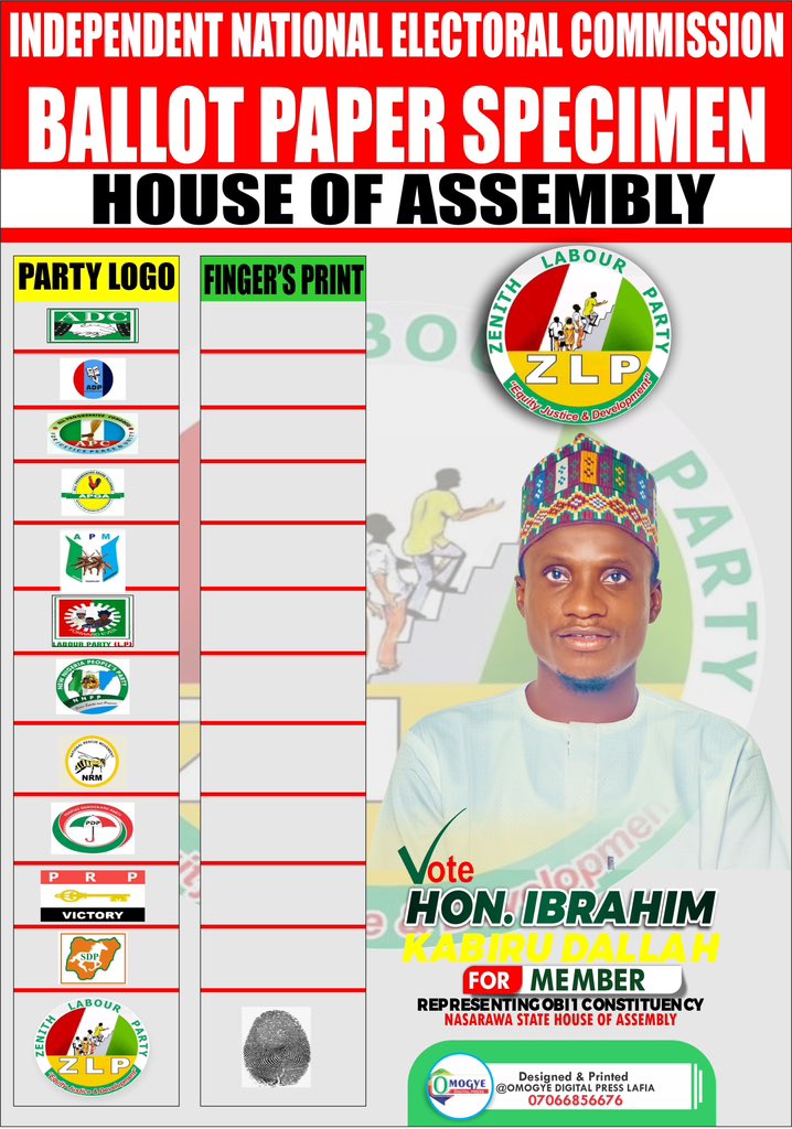 DallahOmogye's tweet photo. A Victory for me is a victory for all the Youth of Obi 1 State Constituency and Nasarawa State because most of them would be gainfully employed when we finally takeover In Shaa Allah.
#greaterobi1 #youthagenda2023 #zenithlabourparty #GreaterNasarawa #Samadashi https://t.co/DcbTpD0V5k