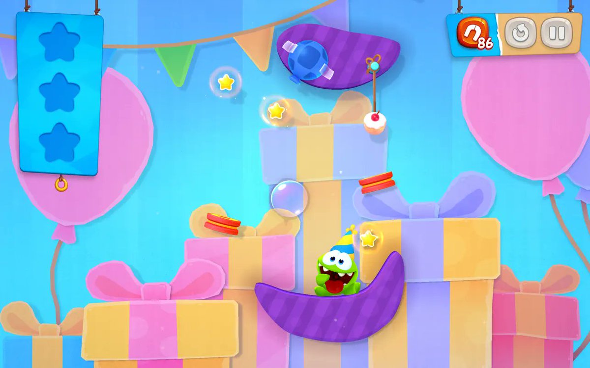 CTR__Network's tweet image. News: A new update for Cut the Rope Remastered has launched. It adds a new level pack called Om Nom's Birthday.