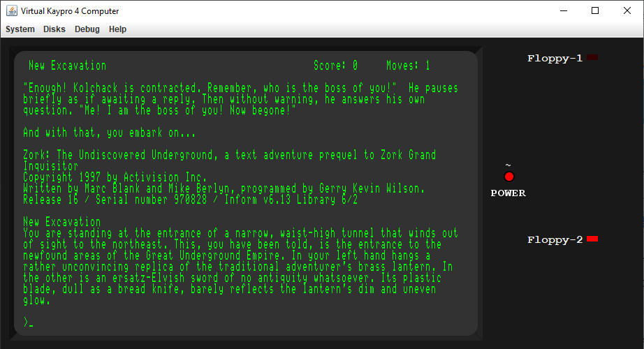 sijnstra's tweet photo. For those following the Vezza CP/M #infocom #zmachine interpreter development, this week saw a few updates. Cosmetic fixes for Shogun. New ports available for #RunCPM #MSX2 and #KayPro - almost enough platforms for @8bit_era . Download: https://t.co/plNLfAuTMs https://t.co/8A0tkaHF8Q